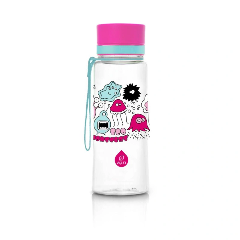 Picture of EQUA BPA mentes gyerek műanyag kulacs - Rózsaszín Szörnyecskék