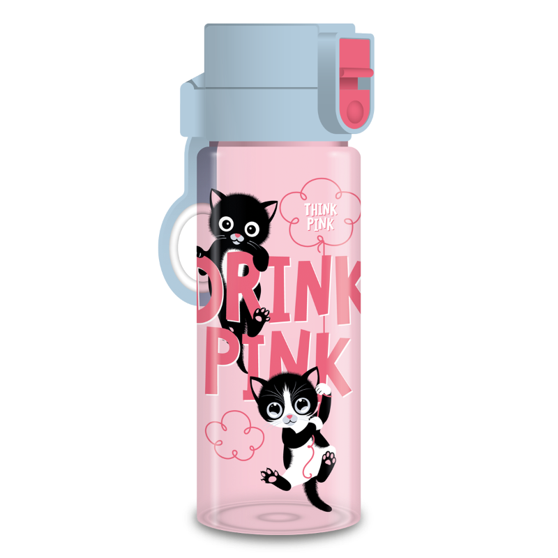 Picture of 475 ml ARS UNA gyerek kulacs BPA mentes műanyagból - THINK PINK CICA