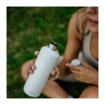 EQUA TIMELESS hőtartó rozsdamentes acél kulacs 600 ml - White