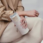 EQUA MISMATCH 750 ml üvegkulacs - BÉZS