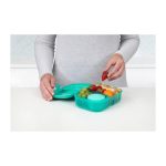 Sistema Lunch Ribbon 3 rekeszes ételhordó doboz joghurt tartóval -1,1 liter - menta
