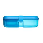 Sistema Lunch Ribbon 3 rekeszes ételhordó doboz joghurt tartóval -1,1 liter - kék