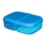 Sistema Lunch Ribbon 3 rekeszes ételhordó doboz joghurt tartóval -1,1 liter - kék