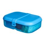 Sistema Lunch Ribbon 3 rekeszes ételhordó doboz joghurt tartóval -1,1 liter - kék