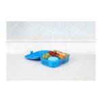 Sistema Lunch Ribbon 3 rekeszes ételhordó doboz joghurt tartóval -1,1 liter - kék