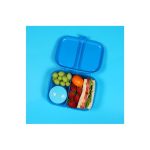 Sistema Lunch Ribbon 3 rekeszes ételhordó doboz joghurt tartóval -1,1 liter - kék