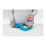 Sistema Lunch Ribbon 3 rekeszes ételhordó doboz joghurt tartóval -1,1 liter - kék