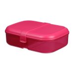 Sistema Lunch Ribbon 3 rekeszes ételhordó doboz joghurt tartóval -1,1 liter - rózsaszin