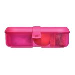 Sistema Lunch Ribbon 3 rekeszes ételhordó doboz joghurt tartóval -1,1 liter - rózsaszin