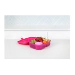 Sistema Lunch Ribbon 3 rekeszes ételhordó doboz joghurt tartóval -1,1 liter - rózsaszin