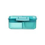 Sistema Ocean Bound Bento Cube Ételtároló doboz három rekeszes, joghurt tartóval és 2 tálcával 1,25 l - menta