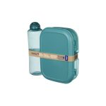 Sistema Ocean Bound háromrekeszes uzsonnásdoboz 1,1 l-es joghurtos tartállyal + Swift Squeeze kulacs 480 ml - menta