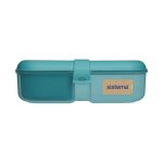 Sistema Ocean Bound háromrekeszes uzsonnásdoboz 1,1 l-es joghurtos tartállyal + Swift Squeeze kulacs 480 ml - menta