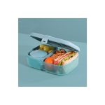 Sistema Ocean Bound háromrekeszes uzsonnásdoboz 1,1 l-es joghurtos tartállyal + Swift Squeeze kulacs 480 ml - menta