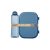 Sistema Ocean Bound háromrekeszes uzsonnásdoboz 1,1 l-es joghurtos tartállyal, + Swift Squeeze kulacs 480 ml kék