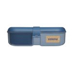 Sistema Ocean Bound háromrekeszes uzsonnásdoboz 1,1 l-es joghurtos tartállyal, + Swift Squeeze kulacs 480 ml kék