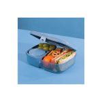 Sistema Ocean Bound háromrekeszes uzsonnásdoboz 1,1 l-es joghurtos tartállyal, + Swift Squeeze kulacs 480 ml kék