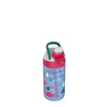 KAMBUKKA LAGOON Blue Flamingo műanyag kulacs szívószállal - 400 ml 
