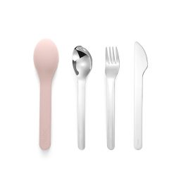 NUOC rozsdamentes acél evőeszköz készlet - rózsaszín