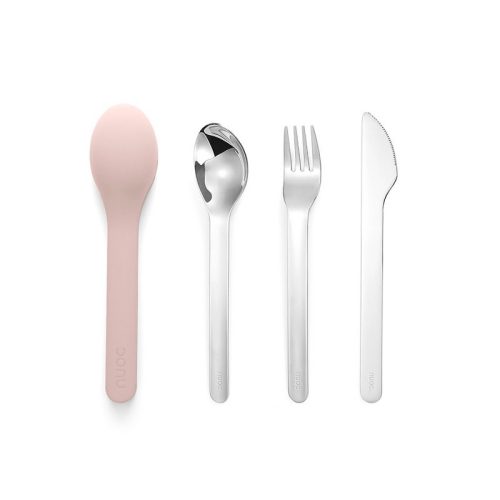 NUOC rozsdamentes acél evőeszköz készlet - rózsaszín