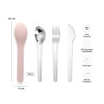 NUOC rozsdamentes acél evőeszköz készlet - rózsaszín