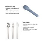 NUOC rozsdamentes acél evőeszköz készlet - rózsaszín