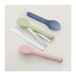 NUOC rozsdamentes acél evőeszköz készlet - rózsaszín