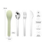 NUOC rozsdamentes acél evőeszköz készlet - kékesszürke