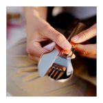 NUOC rozsdamentes acél evőeszköz készlet - kékesszürke