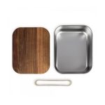 Livoo légmentesen záródó fém ételhordó akácfa fedéllel