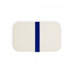 Livoo hermetikusan záródó ételhordó doboz (krémszínű, kék pánttal)