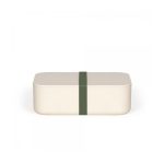 Livoo hermetikusan záródó ételhordó doboz (krémszínű, zöld pánttal)