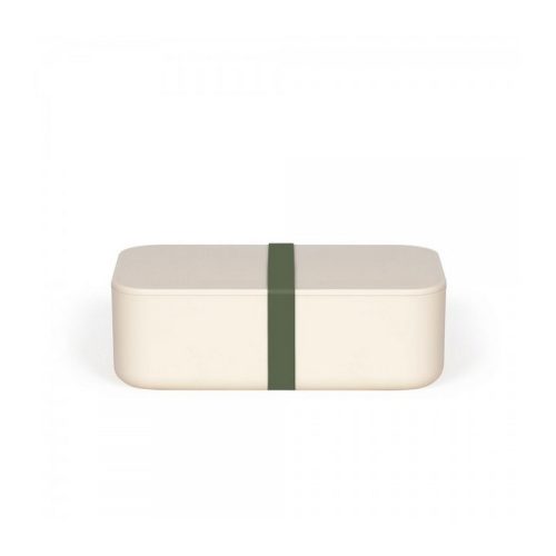 Livoo hermetikusan záródó ételhordó doboz (krémszínű, zöld pánttal)