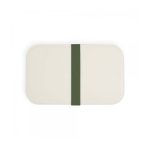 Livoo hermetikusan záródó ételhordó doboz (krémszínű, zöld pánttal)